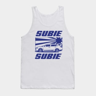 Subie blue print Tank Top